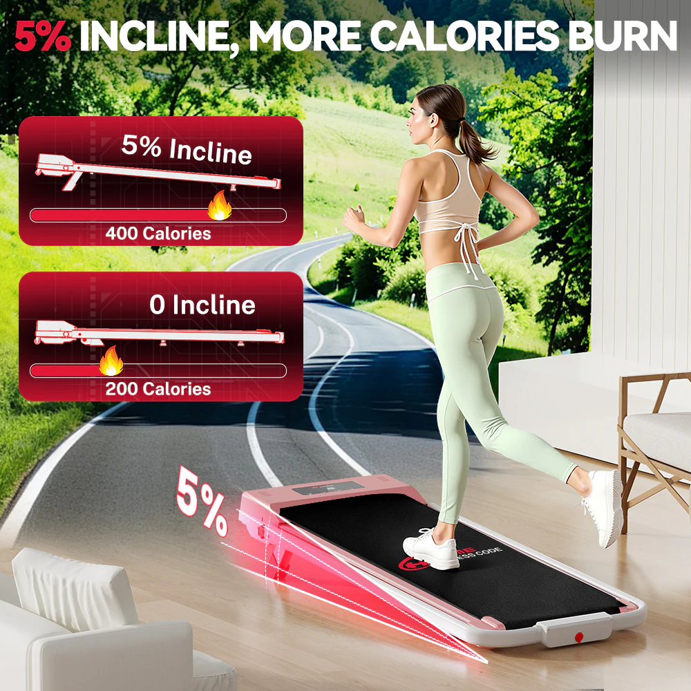 Folding Treadmill C1, Speed 1-10KM/H, 5% Manual Incline - Image 14