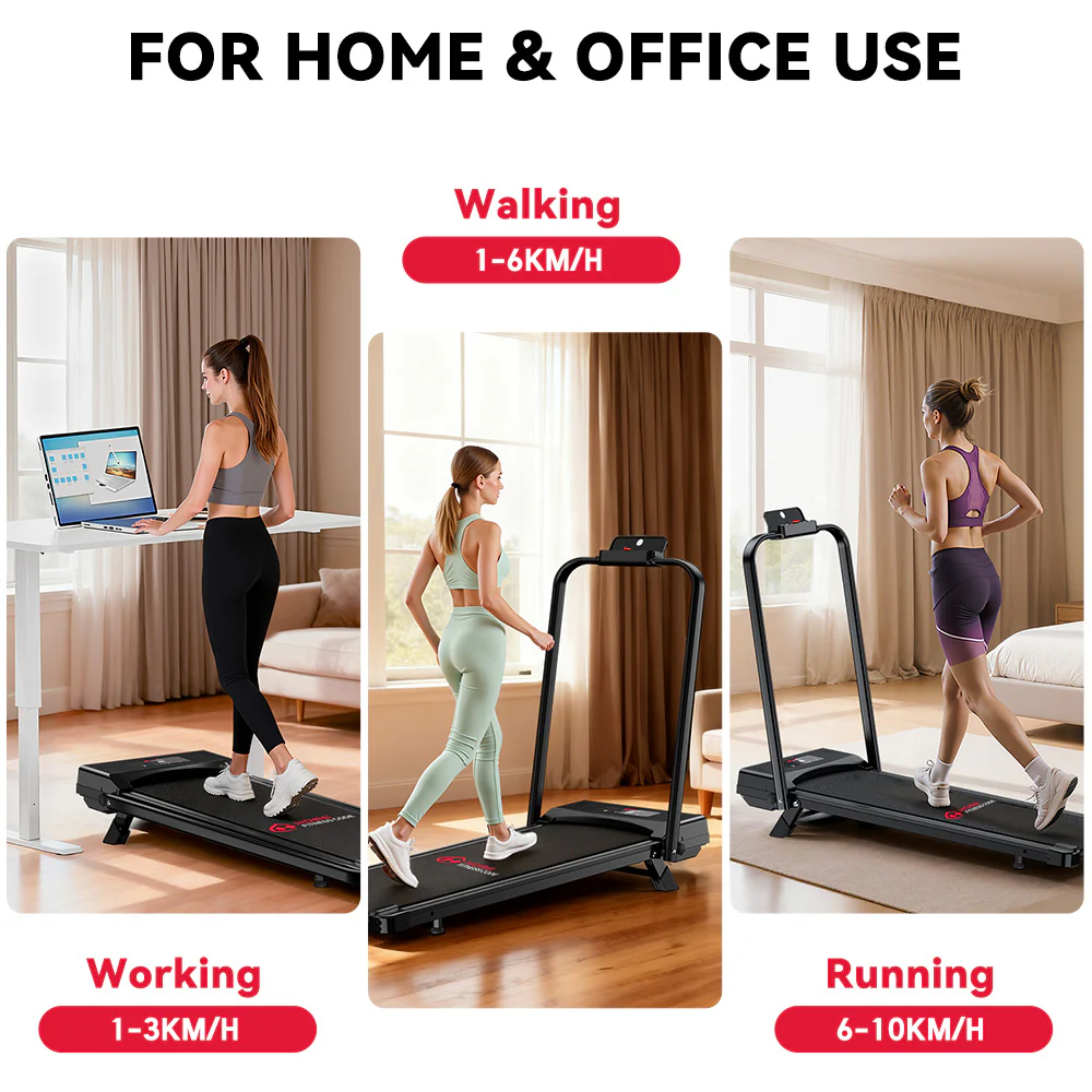 Folding Treadmill C1, Speed 1-10KM/H, 5% Manual Incline - Image 3