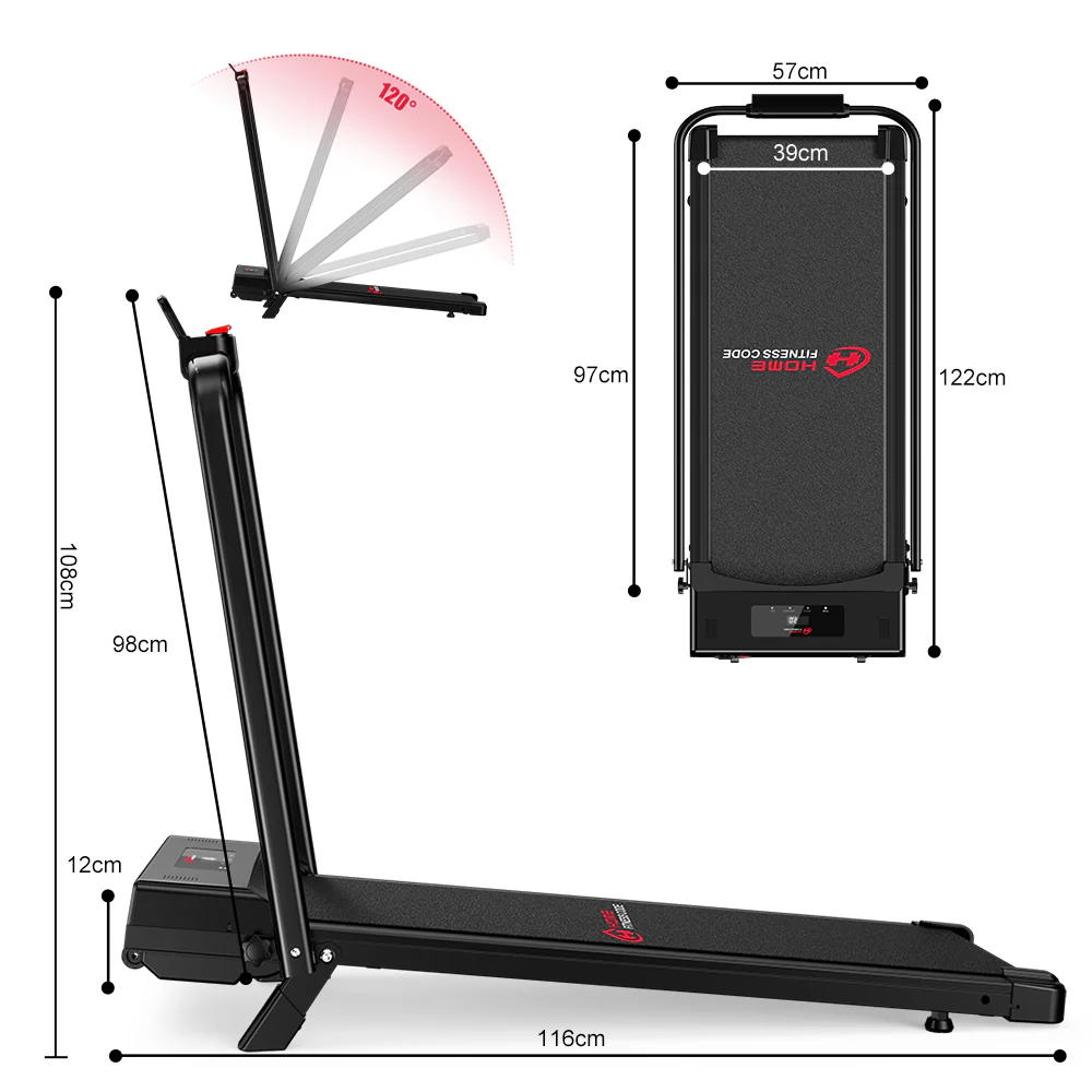 Folding Treadmill C1, Speed 1-10KM/H, 5% Manual Incline - Image 8
