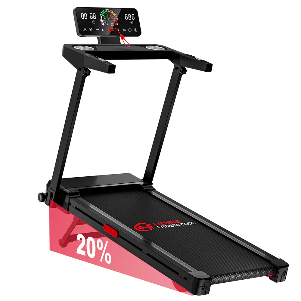 Folding Treadmill Q8, 1-12KM/H, 5% Manual Incline, Touch Control - Image 14