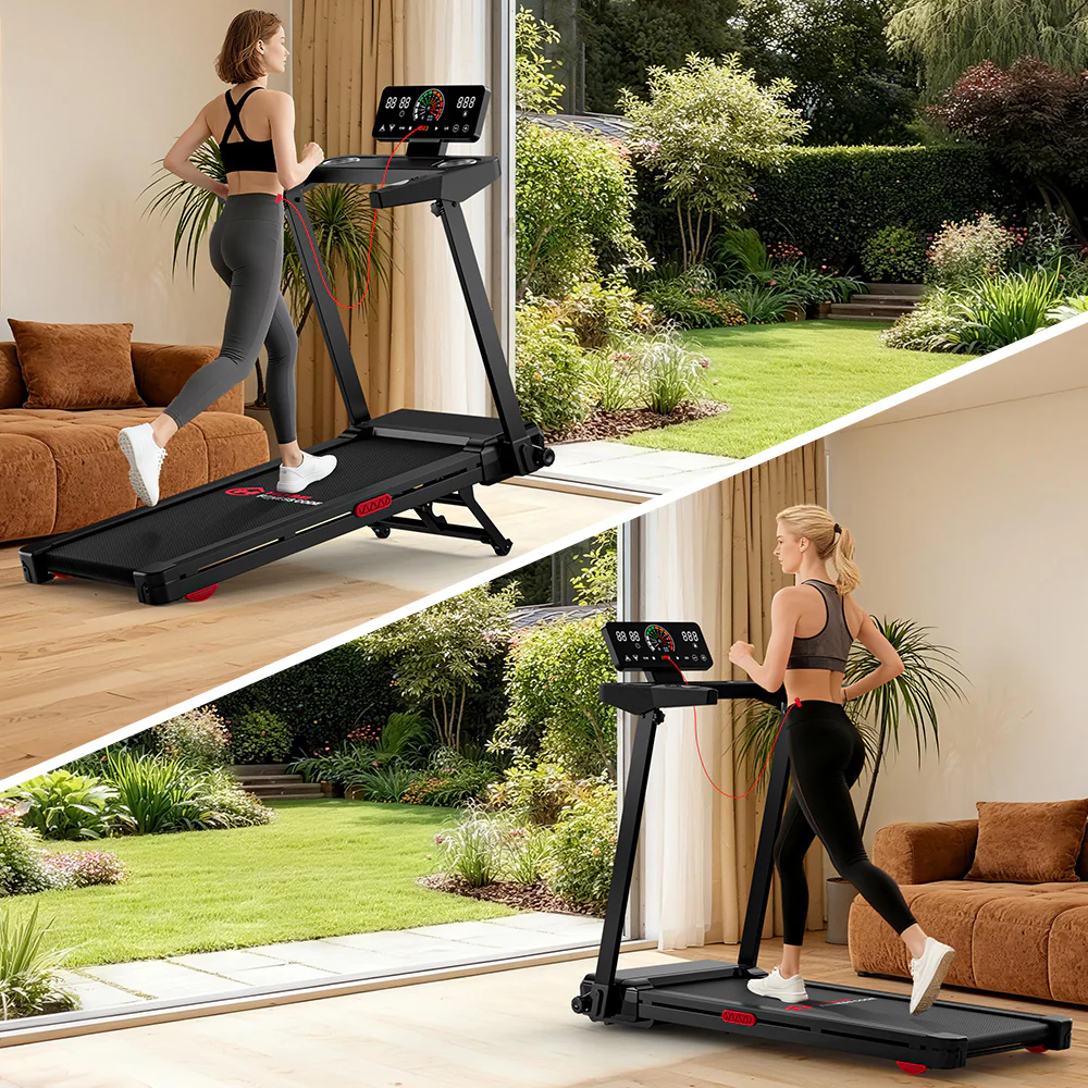Folding Treadmill Q8, 1-12KM/H, 5% Manual Incline, Touch Control - Image 27