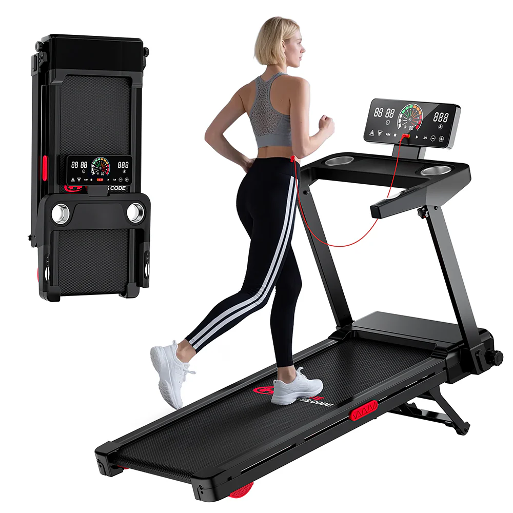 Folding Treadmill Q8, 1-12KM/H, 5% Manual Incline, Touch Control - Image 16