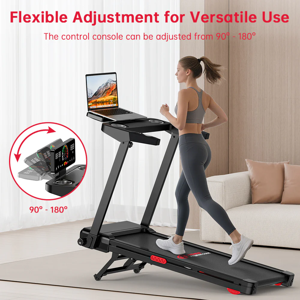 Folding Treadmill Q8, 1-12KM/H, 5% Manual Incline, Touch Control - Image 23