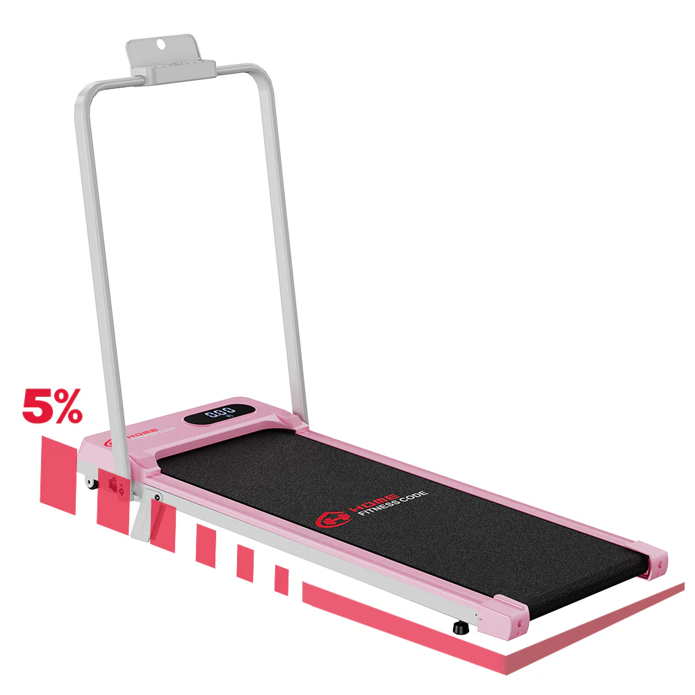 Folding Treadmill S1, Speed 1-6KM/H, 5% Manual Incline - Image 11