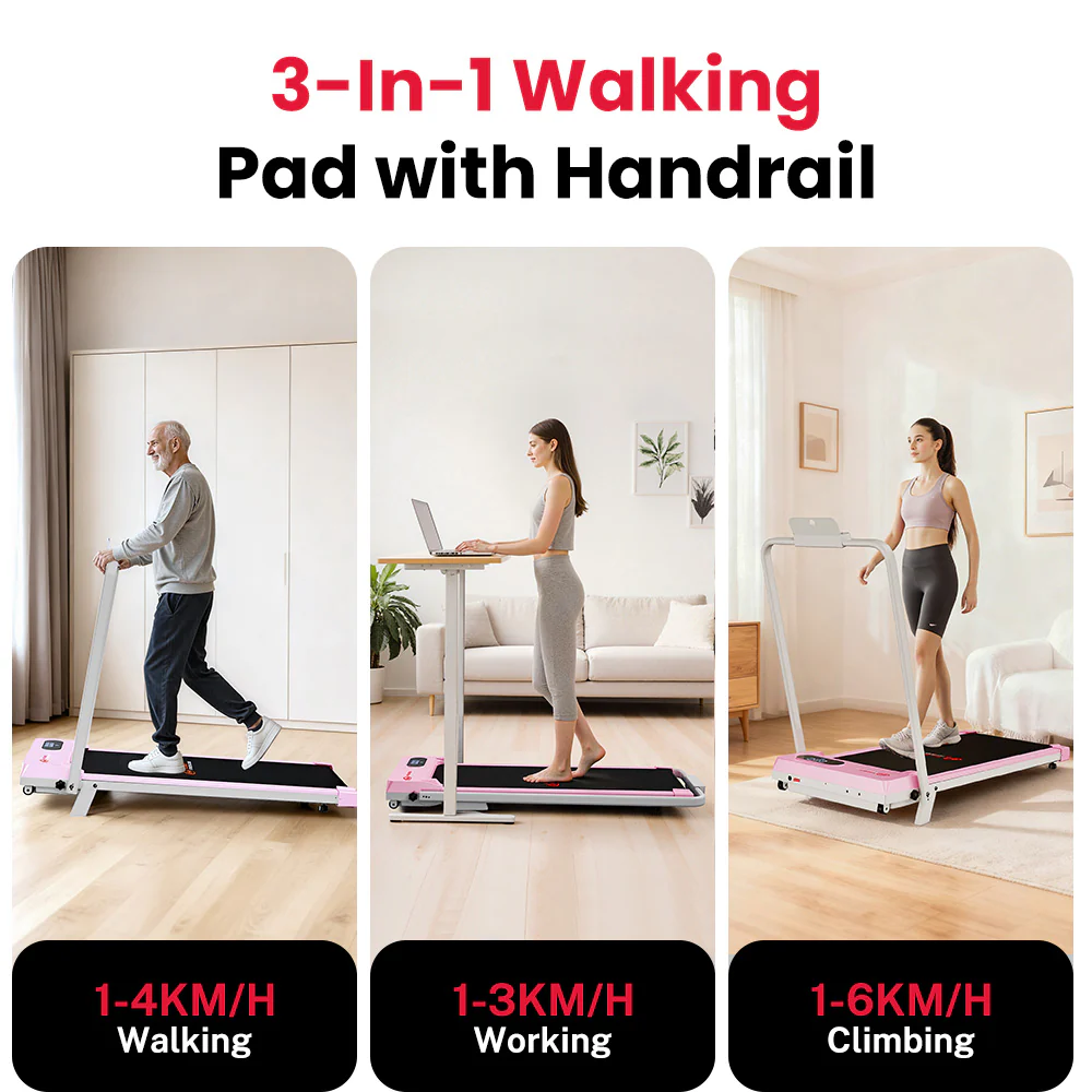 Folding Treadmill S1, Speed 1-6KM/H, 5% Manual Incline - Image 16