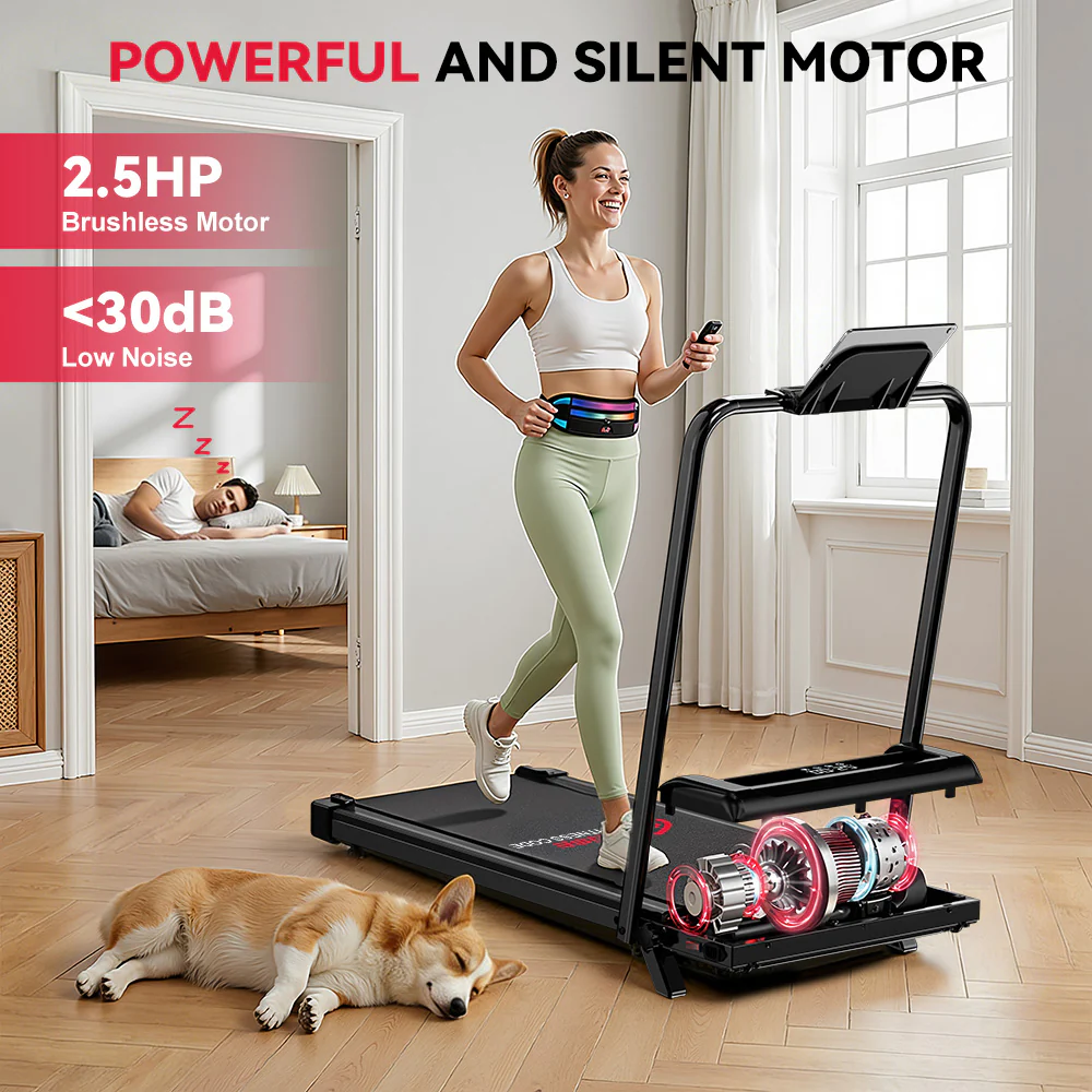 Folding Treadmill Z3 with Brushless Motor, Speed 1-6KM/H, 5% Manual Incline - Image 3